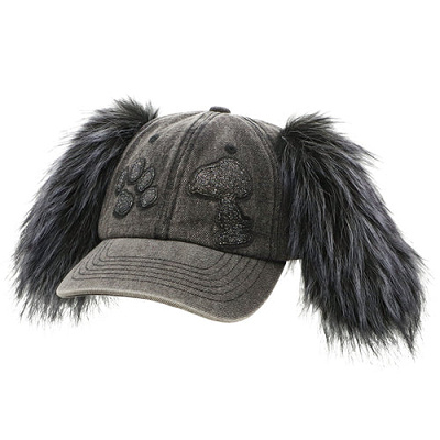 スヌーピー耳付きキャップ