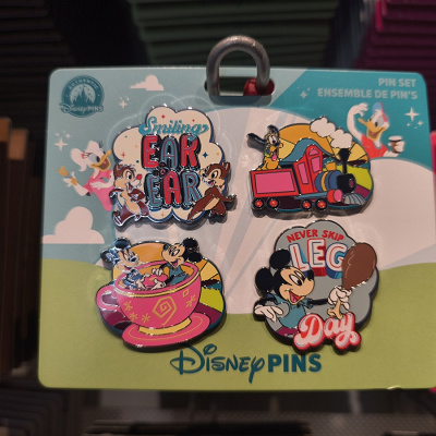 アナハイムディズニーのピンバッジ：パークモチーフ