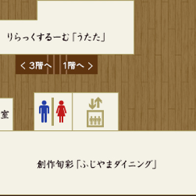 ふじやま温泉2階マップ