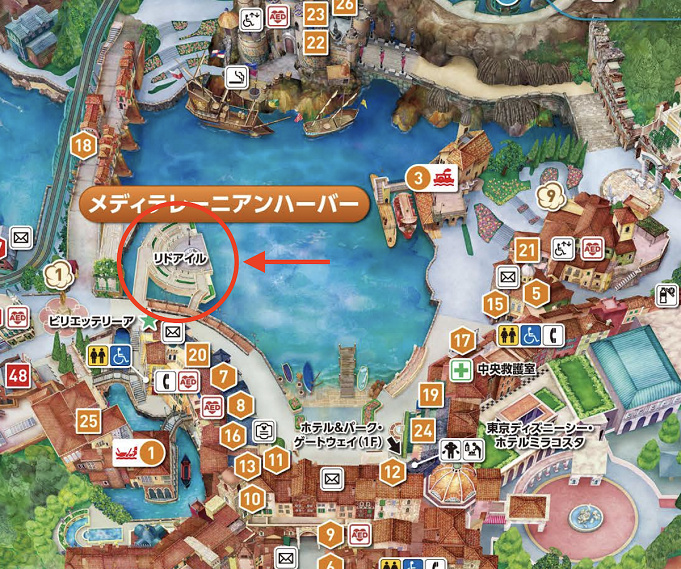 リドアイル 場所 ショー観賞位置まとめ ディズニーシーの半月状の離れ島