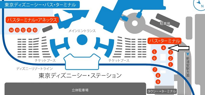 ディズニーの高速バス利用ガイド 空港からの乗り場 到着場所 コインロッカー トイレの場所