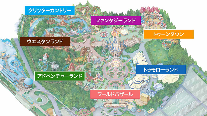 必見 ディズニーの地図まとめ パークマップの移り変わりを大解説 Tdl Tdsの新エリア情報も