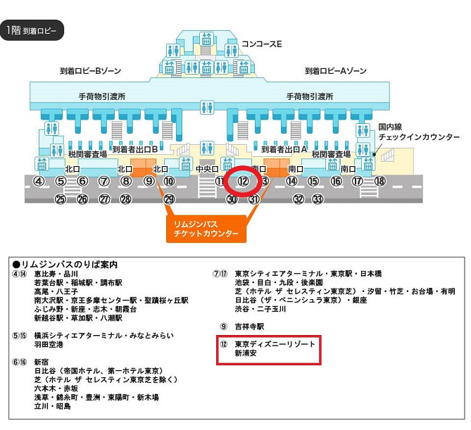 成田空港 ディズニー バスの料金 所要時間 予約まとめ 乗り場