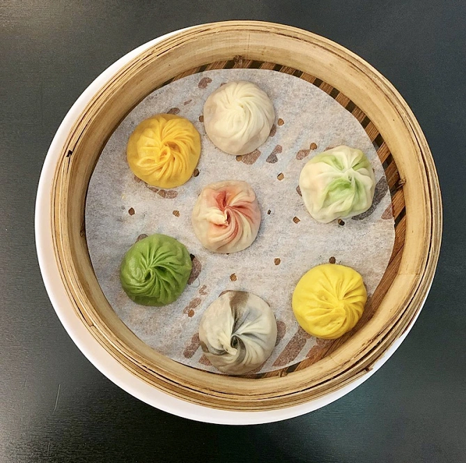 天然蔬果原汁彩色小籠包