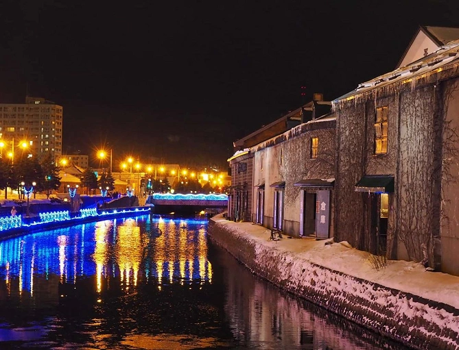 小樽運河の夜景
