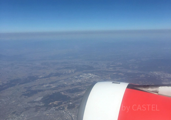 飛行機から見える景色
