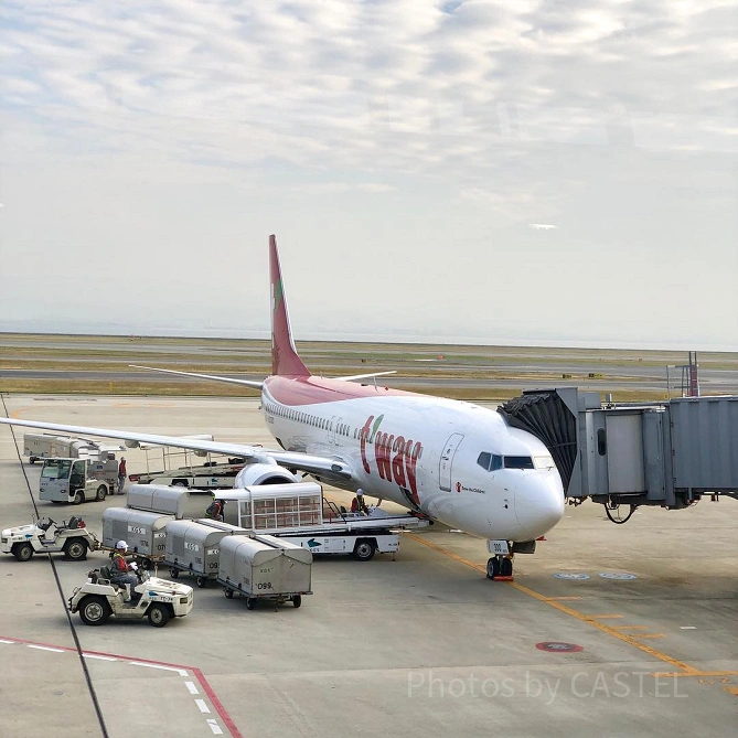 ティーウェイ航空の飛行機