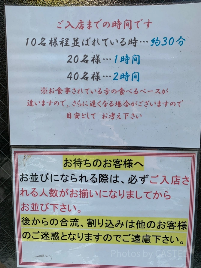 麺や金時への入店目安