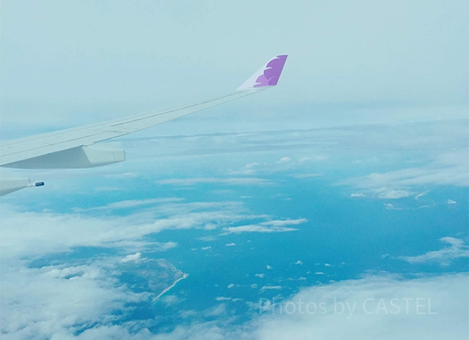 飛行機の中からの景色