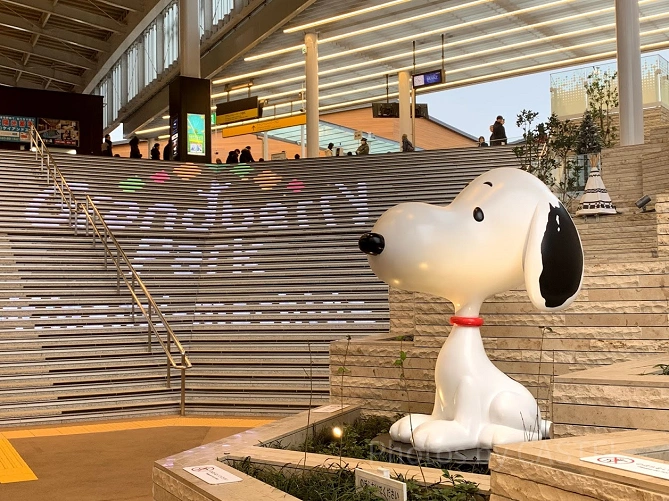 南町田グランベリーパーク駅でスヌーピーもお出迎え