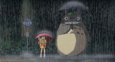 雨に打たれるトトロたち（となりのトトロ）