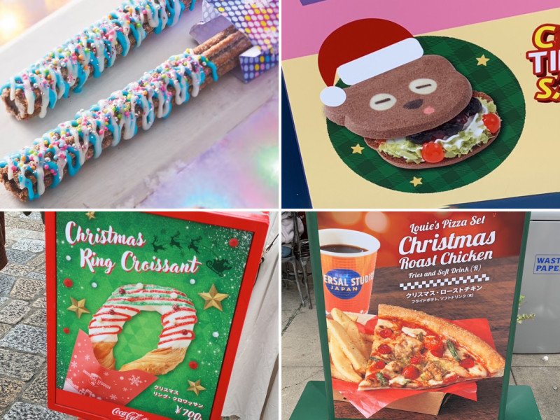 【2023】ユニバのクリスマスフードまとめ！チュロス、ミニオンまん、マリオフード、食べ歩きフード一覧
