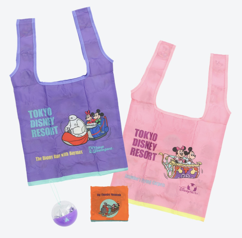 【5/15発売】ディズニーガチャガチャの新エコバッグはアトラクションモチーフ！全4種類のデザイン、販売場所、値段を紹介！オンライン販売もあり！