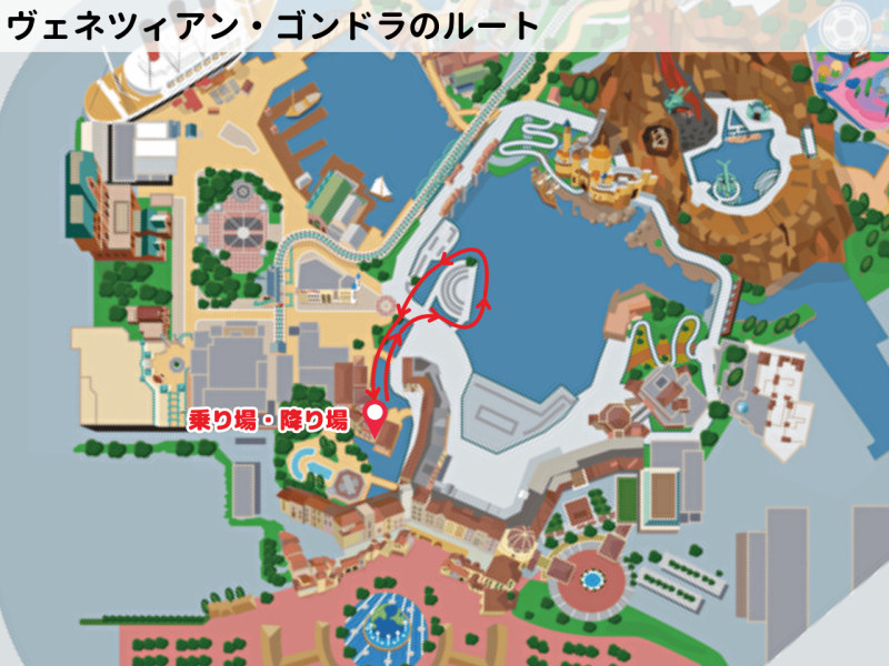 ヴェネツィアンゴンドラのルート