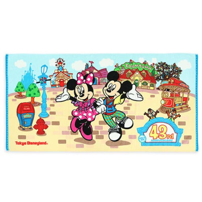 ワイドバスタオル(ディズニーランド43周年グッズ)