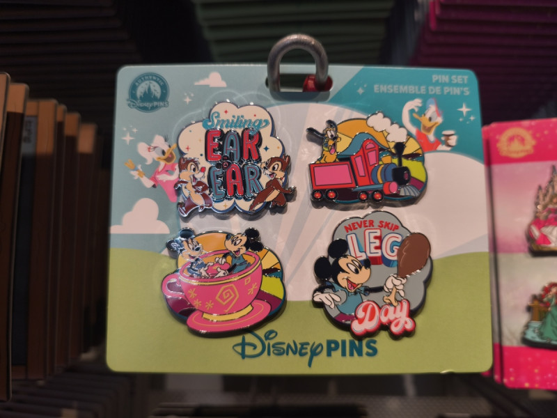 アナハイムディズニーのピンバッジ：パークモチーフ