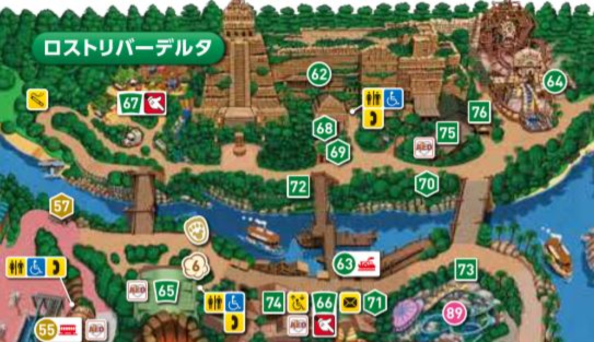 ロストリバーデルタの地図 キャステル Castel ディズニー情報