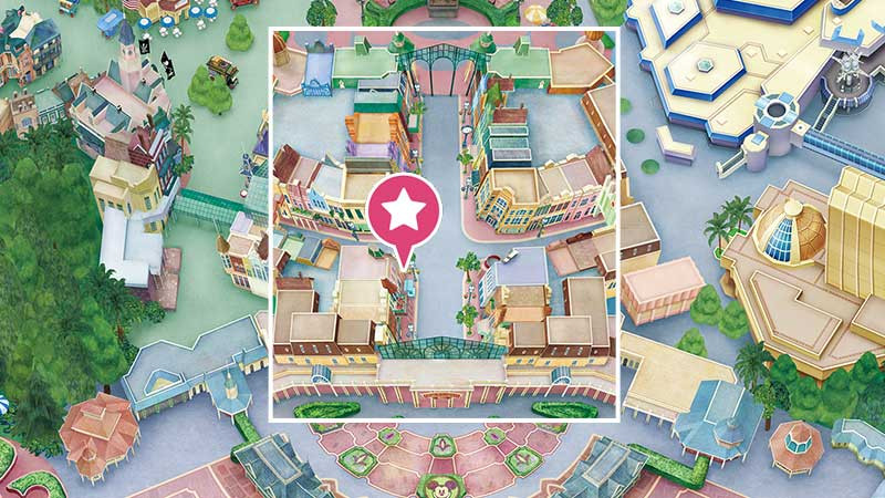 ワールドバザール コンフェクショナリーの地図 キャステル Castel ディズニー情報