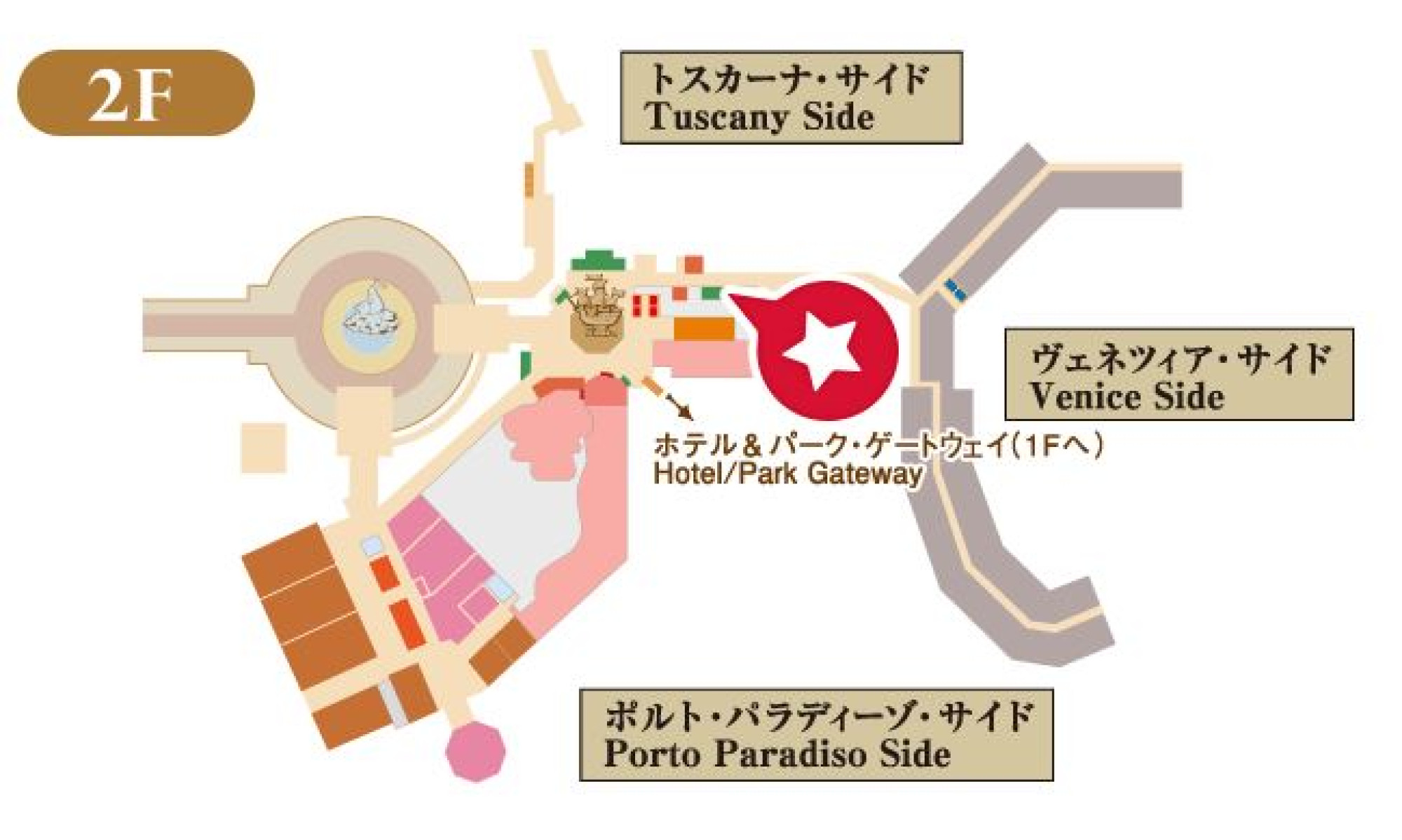 ホームデリバリーサービスカウンターの地図 キャステル Castel ディズニー情報