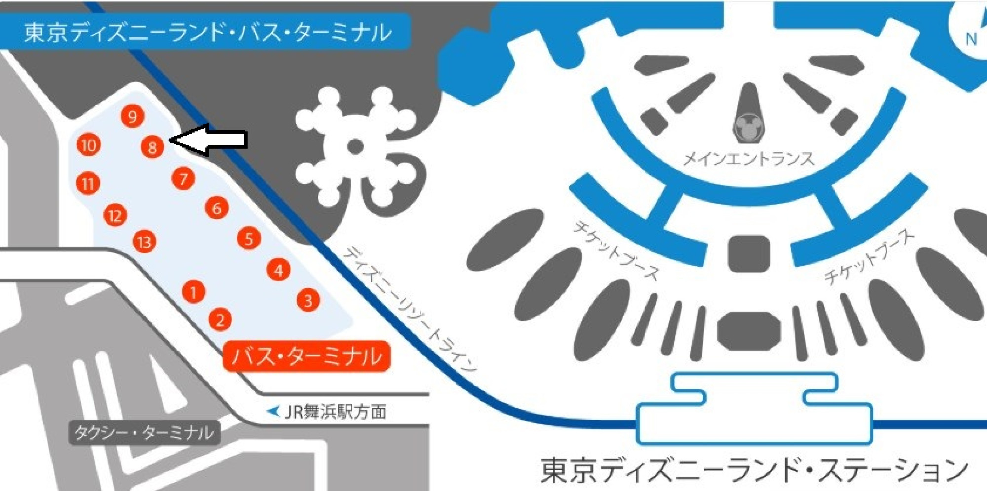 ディズニーランド発 羽田 成田空港行きのバスは8番乗り場 キャステル Castel ディズニー情報 ディズニーランド発 羽田 成田空港行きのバスは8番乗り場 キャステル Castel ディズニー情報