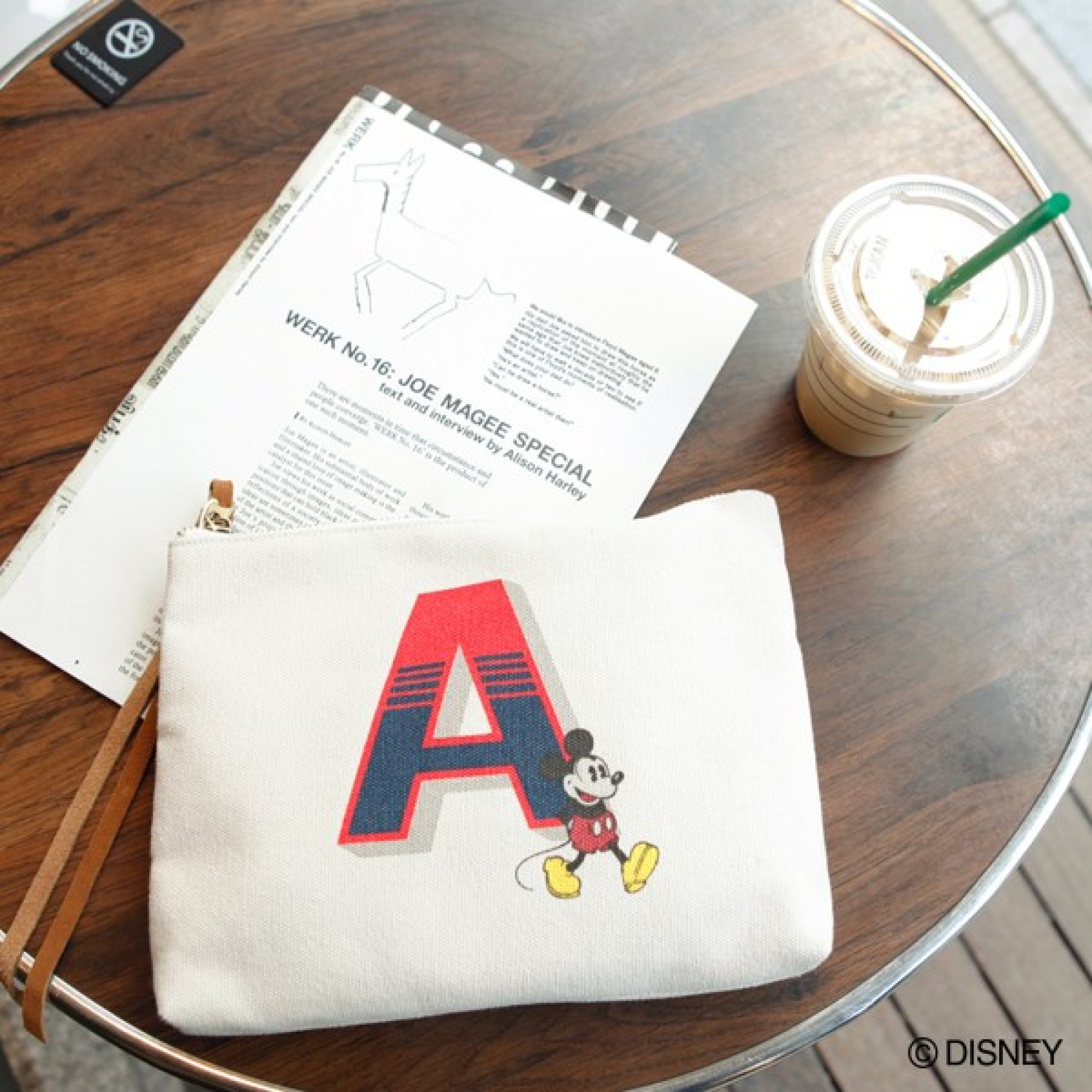 ミッキーのイニシャルポーチ キャステル Castel ディズニー情報