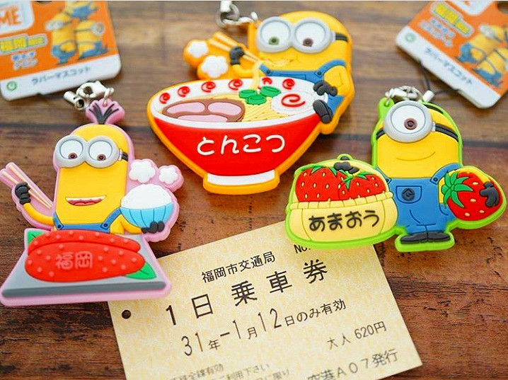ご当地ミニオングッズ 福岡限定明太子 とんこつラーメン あまおう キャステル Castel ディズニー情報