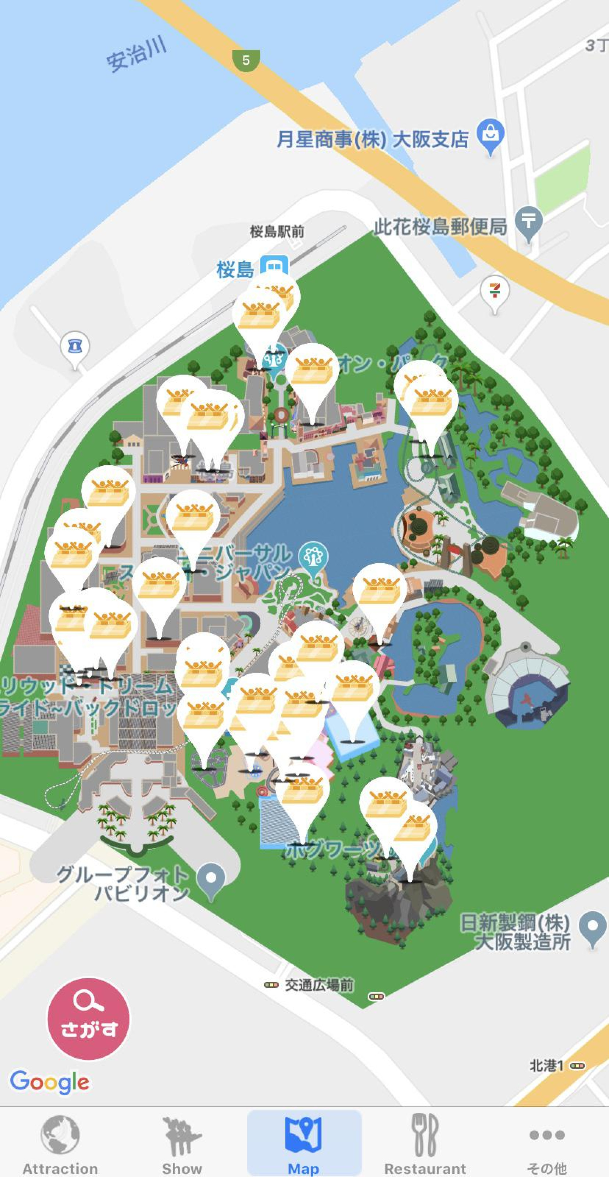 Usjアプリの使い方 マップ キャステル Castel ディズニー情報