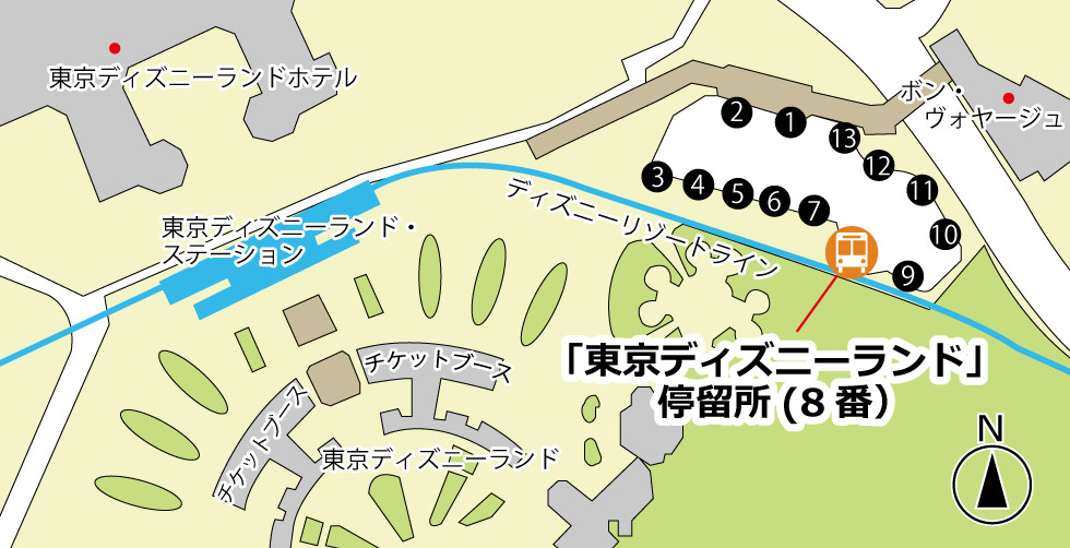 ディズニーランドから成田空港のバス乗り場 キャステル Castel ディズニー情報