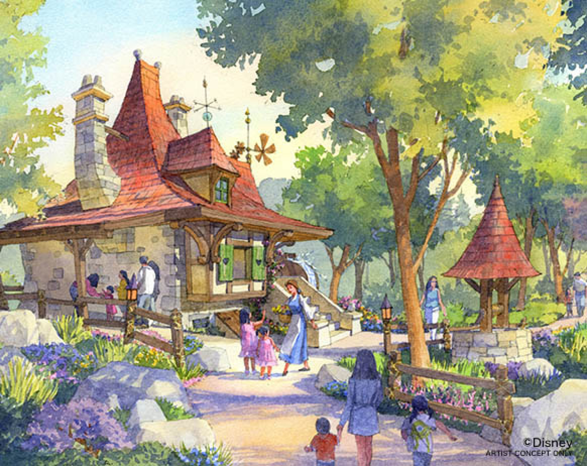 美女と野獣 魔法のものがたり ファストパス発券所イメージイラスト キャステル Castel ディズニー情報