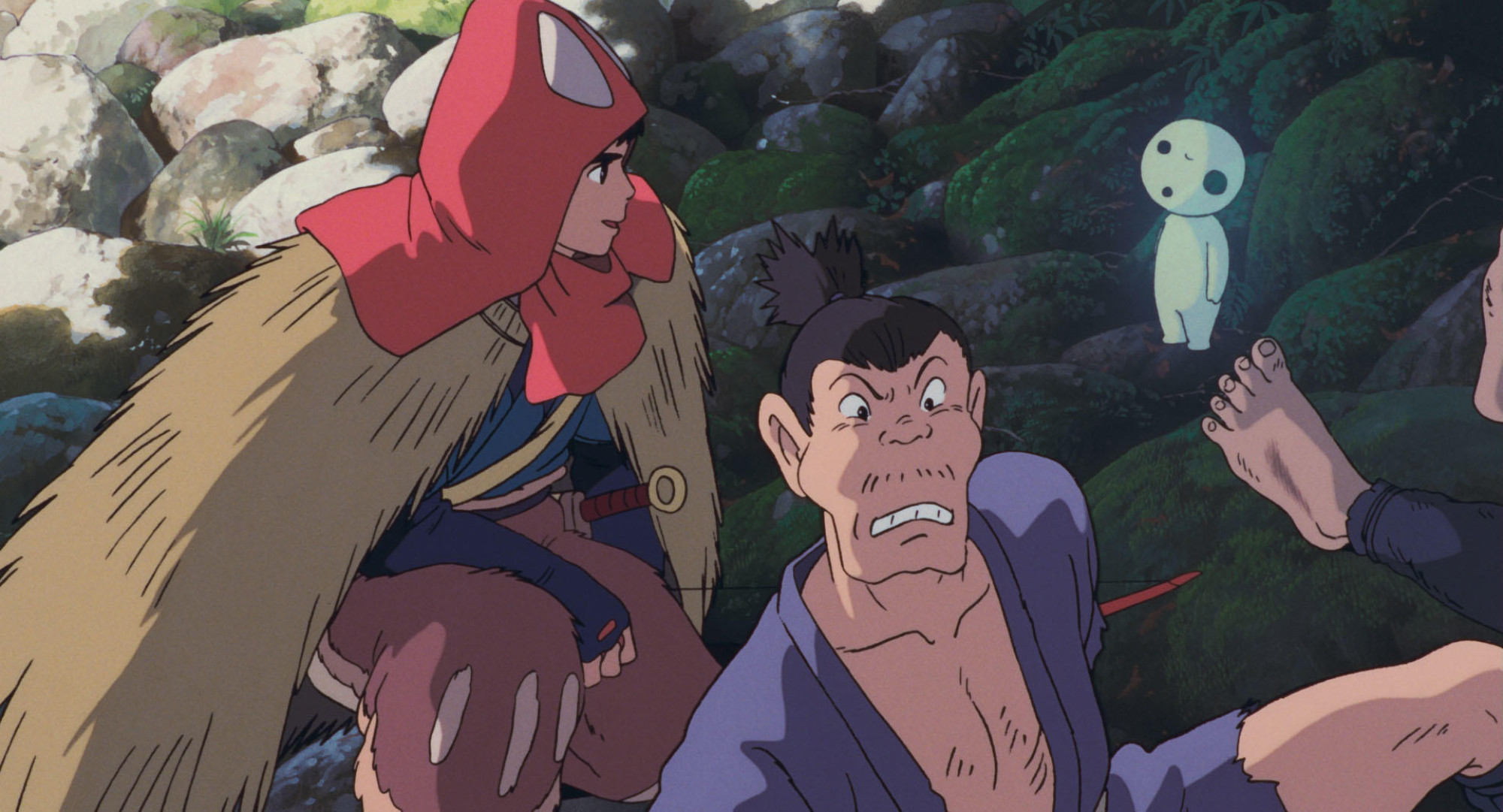 ケガ人を助けるアシタカの前に現れたこだま もののけ姫 キャステル Castel ディズニー情報