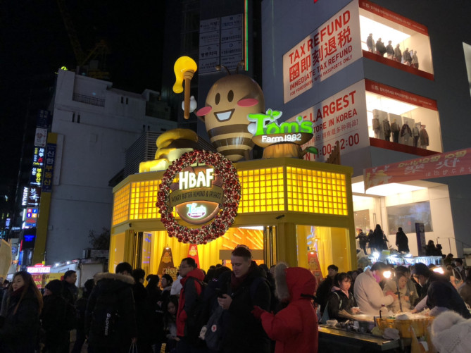 明洞のハニーバターアーモンドストア