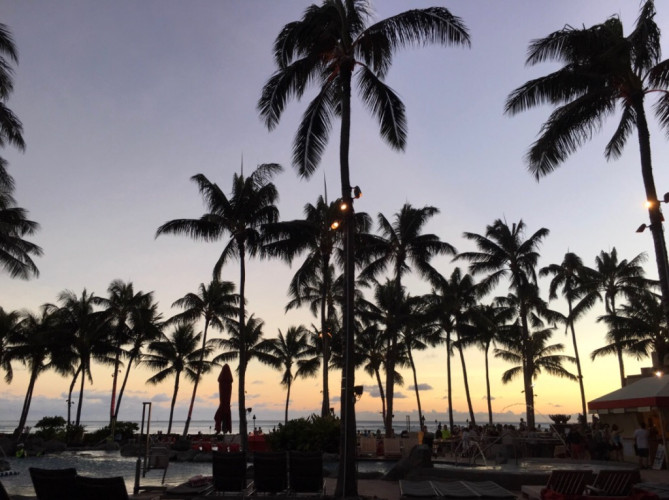 ワイキキのサンセット