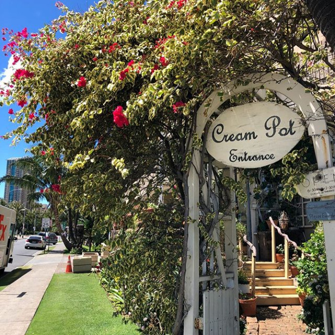 ハワイのおすすめパンケーキ「クリーム・ポット」店舗外観