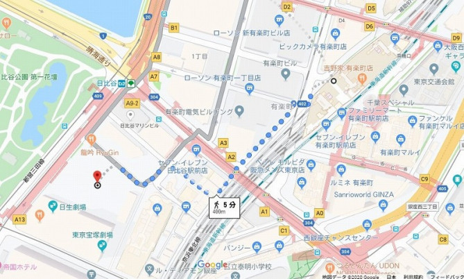 有楽町駅からのアクセス方法