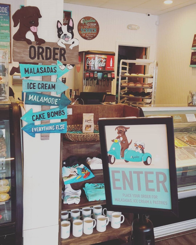 パイプライン・ベークショップ&クリーマリー 店内