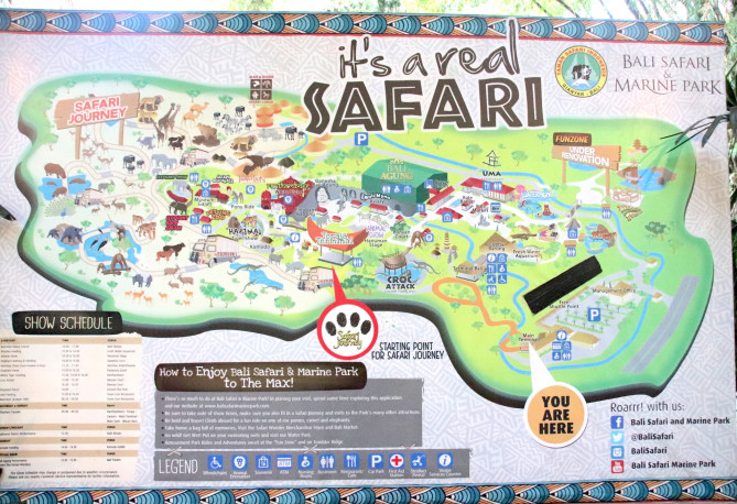 バリ・サファリ＆マリン・パークのマップ