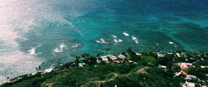 ダイヤモンドヘッドから見える景色