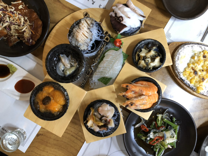 チェジュ島の海の幸