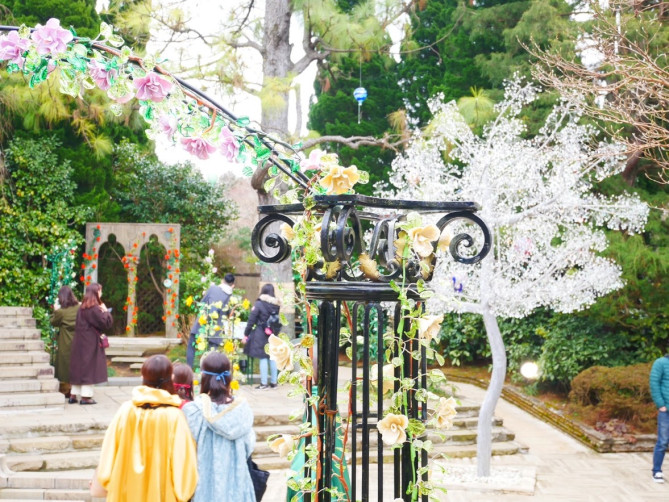 箱根ガラスの森美術館の庭園