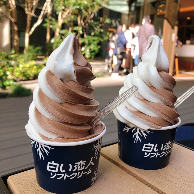 絶大なる人気を誇る「白い恋人」のソフトクリーム