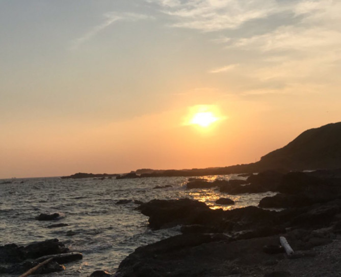 城ケ島エリアで見る夕日