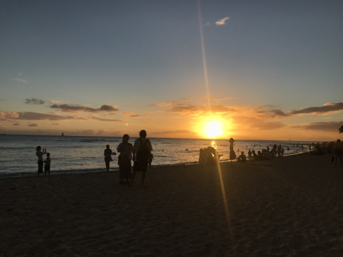 夕日