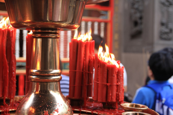 蝋燭も灯されている幻想的な空間