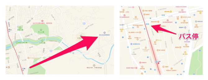士林駅のバス停地図