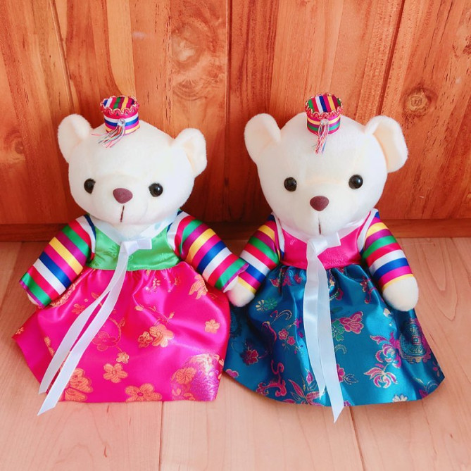 南大門市場で買えるお土産のかわいいクマちゃん