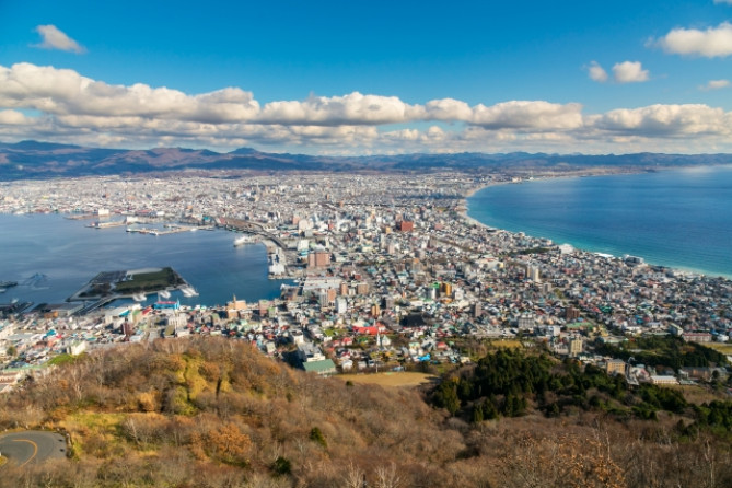 昼間の函館山からの眺望
