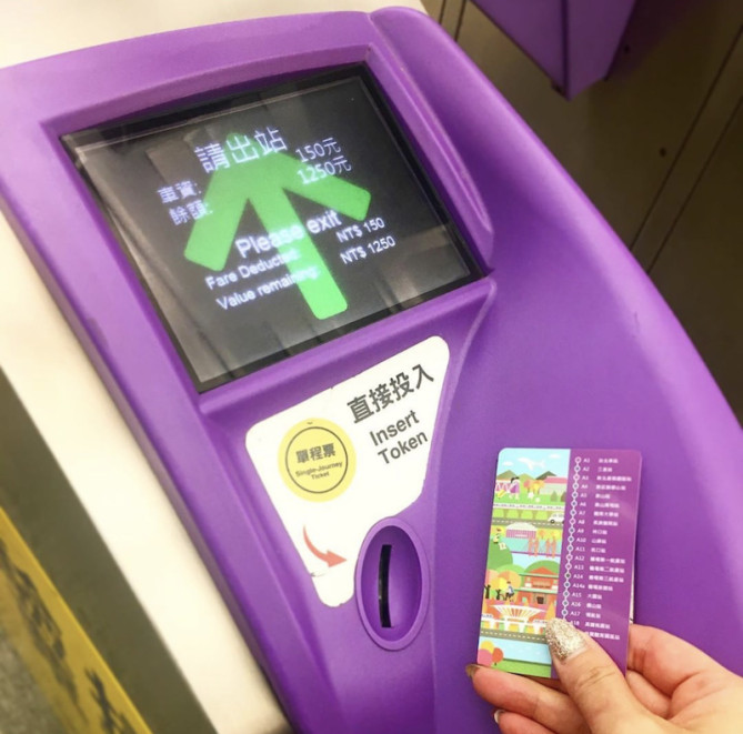 改札を通る様子