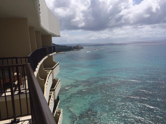 ホテルのバルコニーからの眺め