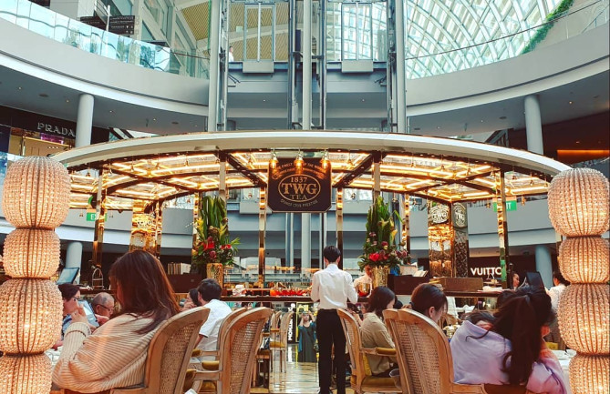 マリーナベイサンズ地下1階にあるTWGティーサロン