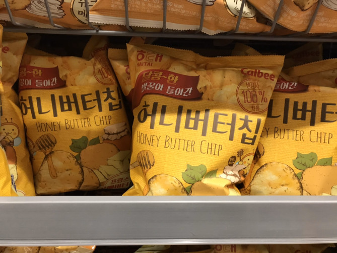大人気のハニーバターチップス